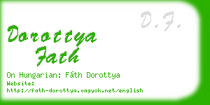 dorottya fath business card